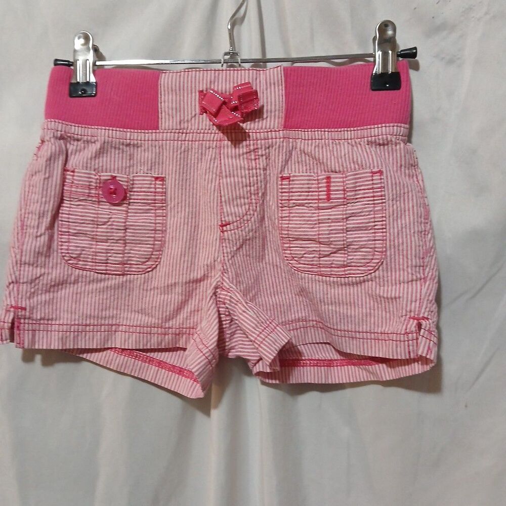 Basic Editions girls pink shorts, Size 7/8 Striped‎  Light And Dark Pink